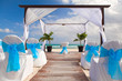 Romantic Wedding  on Sandy Tropical Caribbean Beach.