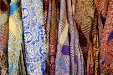  Colorful scarves.