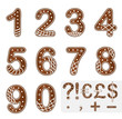 Gingerbread numbers christmas decoration vector illustration