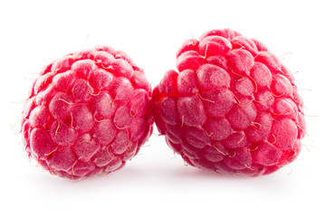 Raspberry isolated on white