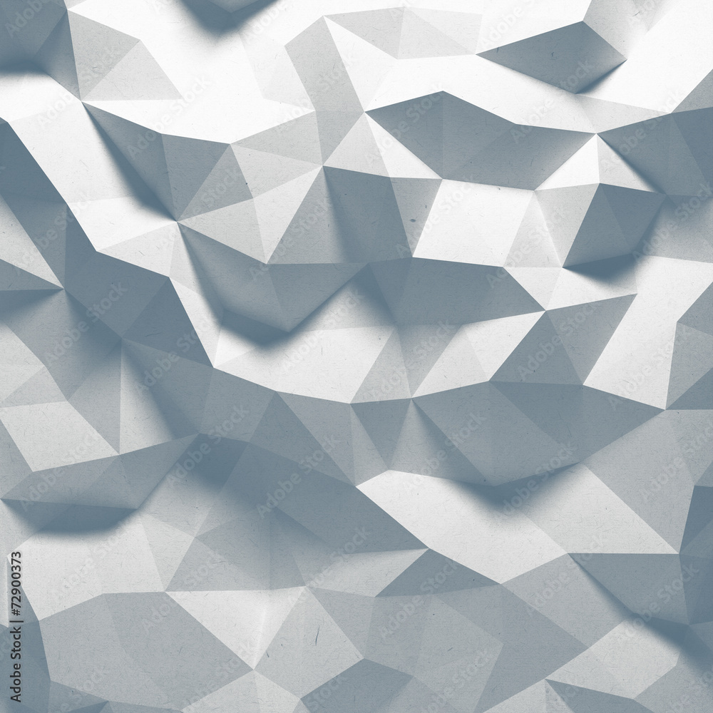 Abstract top lighted geometric paper background - obrazy, fototapety, plakaty 