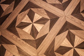 Wall Mural - Classical pattern of old brown oak parquet