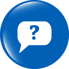 Poster - Icon on the clouds with questions mark sign