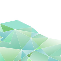 Wall Mural - Crystal structure green border background
