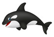 Cute realistic killer whale