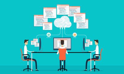 Poster - Group programing develop web and application on cloud net work