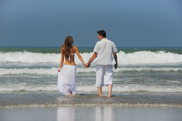 Young couple on a beach