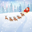 Santa Claus in sleigh 2