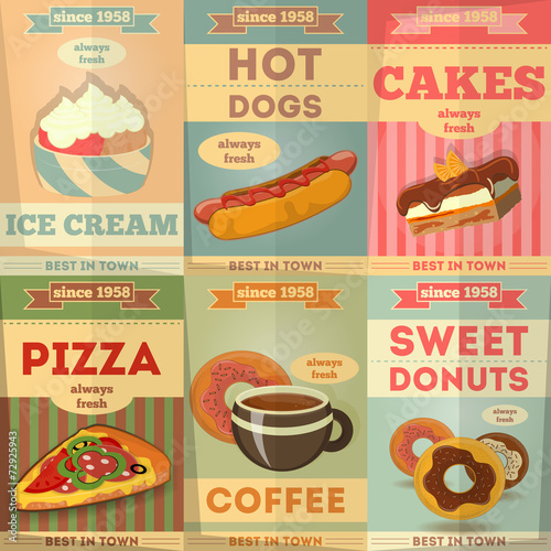 Naklejka - mata magnetyczna na lodówkę Food Posters