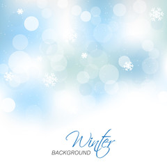 Winter vector background for christmas greeting card
