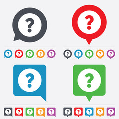 Poster - question mark sign icon. help symbol.