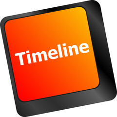 Poster - timeline concept - word on keyboard keys