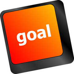 Poster - Goal button on computer keyboard - business concept