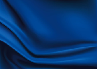 vector of blue silk fabric background
