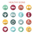 healthy long shadow icons