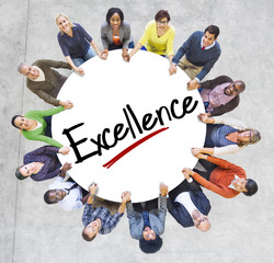 Poster - Aerial View of People and Excellence Concepts