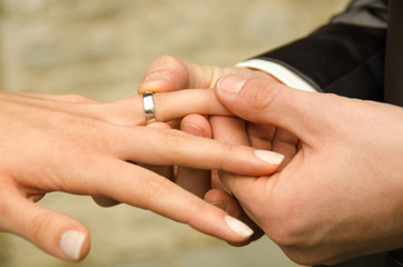 Wedding - holding hands