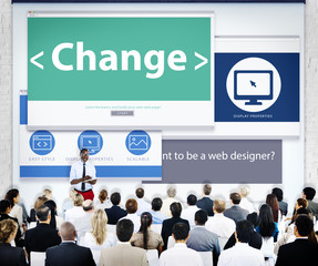 Sticker - Business People Seminar Change Concepts