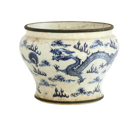 Wall Mural - vintage chinese ceramic pot (with clipping path)