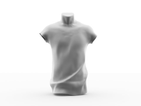 Silver t shirt concept rendered isolated on white