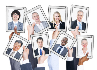 Wall Mural - Business People Social Networking and Related