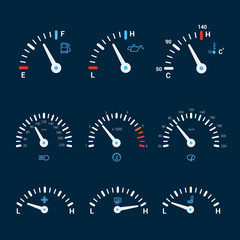 Sticker - Speedometer interface icons