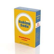3D Baking Soda Paper Package Isolated On White