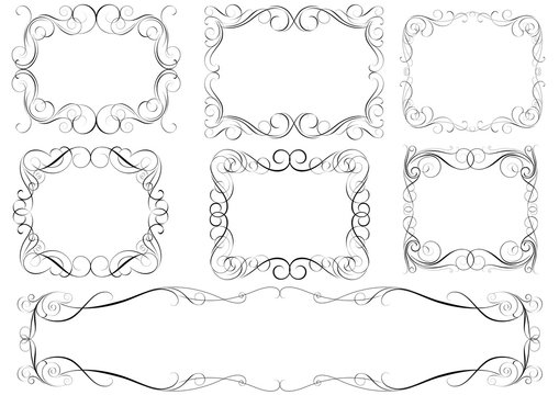 Calligraphic set frames