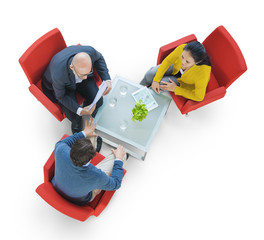 Poster - Group of People Meeting in Aerial View