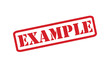 EXAMPLE Rubber Stamp vector over a white background.
