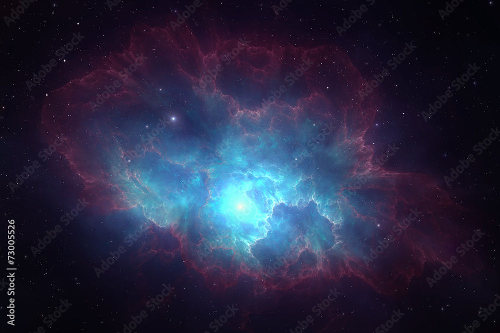 Deep space nebula - obrazy, fototapety, plakaty 