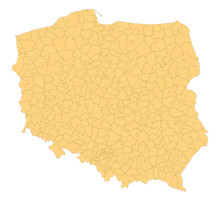 Polska - Powiaty - Podział Administracyjny