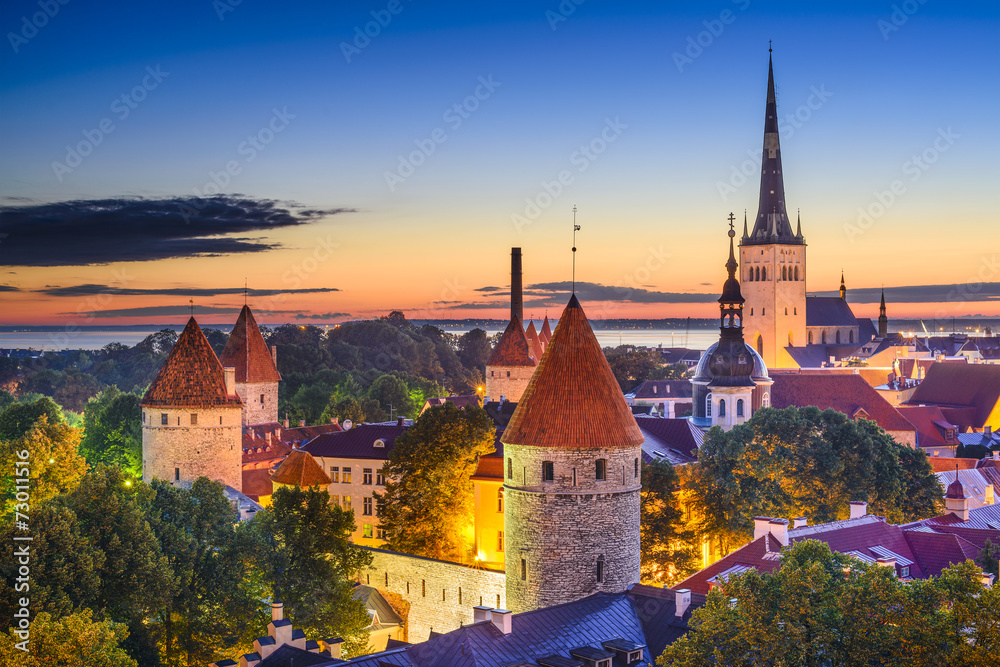 Obraz na płótnie Tallinn, Estonia Old City w salonie