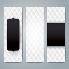 Collection Banner Design, Black And White Upholstery Background.