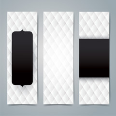 Wall Mural - Collection banner design, Black and white upholstery background.