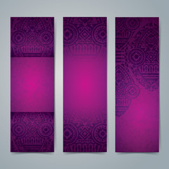 Wall Mural - Collection banner design, African art background.