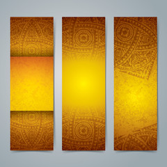 Wall Mural - Collection banner design, African art background.