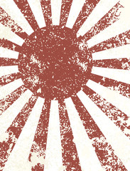 Wall Mural - Japanese flag vintage abstract grunge background, vector illustr