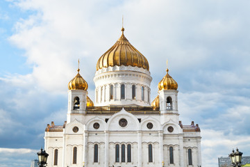 Wall Mural - Christ the Saviour Cathedral under cloudy blue sky