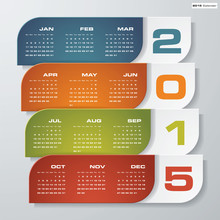 Simple Editable Vector Calendar 2015