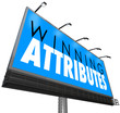 Winning Attributes Sign Billboard Successful Traits Qualities