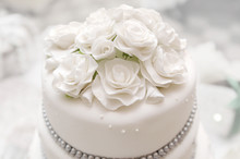 Wedding Cake On Light Background