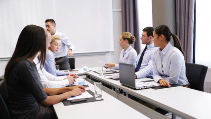 Poster - business people meeting in office