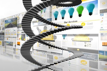 Poster - Composite image of winding stairs