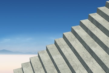 Poster - Composite image of grey steps