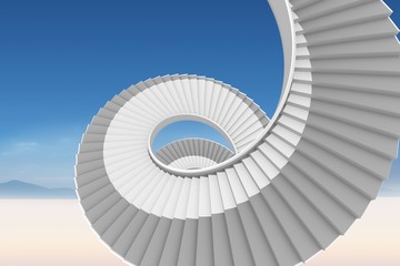 Poster - Composite image of winding stairs