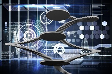 Poster - Composite image of winding stairs