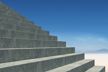 Poster - Composite image of grey steps