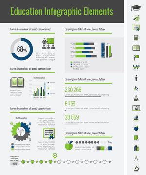 Education Infographic Elements.