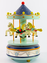 Sky Blue Merry-go-round Horse Carillon